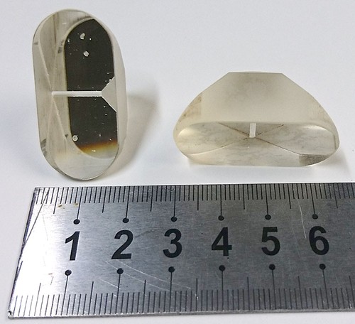 Optische glas prismen - 2x, glas-prismen