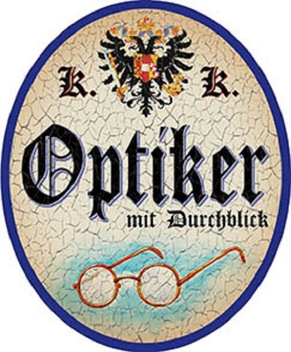 Optiker nostalgieschild - optiker,