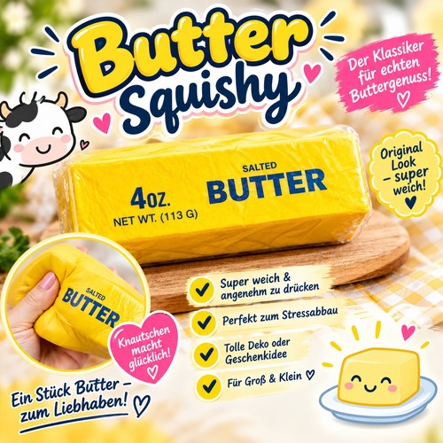 Butter squishy attrappe - squishy, attrappe/deko